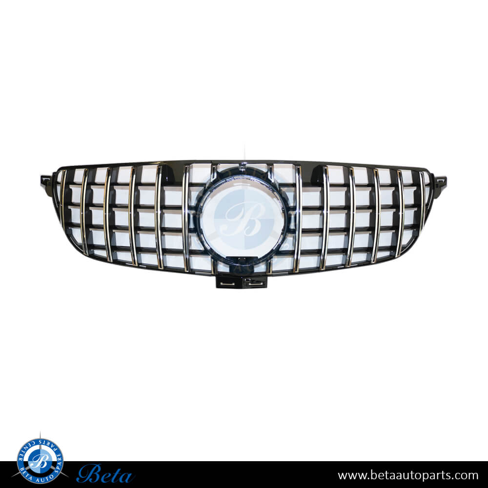 Grille GT Look Black and Chrome color for Mercedes GLE-Class W166 2015-2018 models, Part Number 1668881A60 Grille GT Look Black and Chrome color for Mercedes GLE-Class W166 2015-2018 models, Part Number 1668881A60